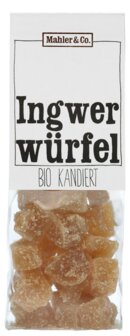 Bio Ingwerw&uuml;rfel kandiert 150g 